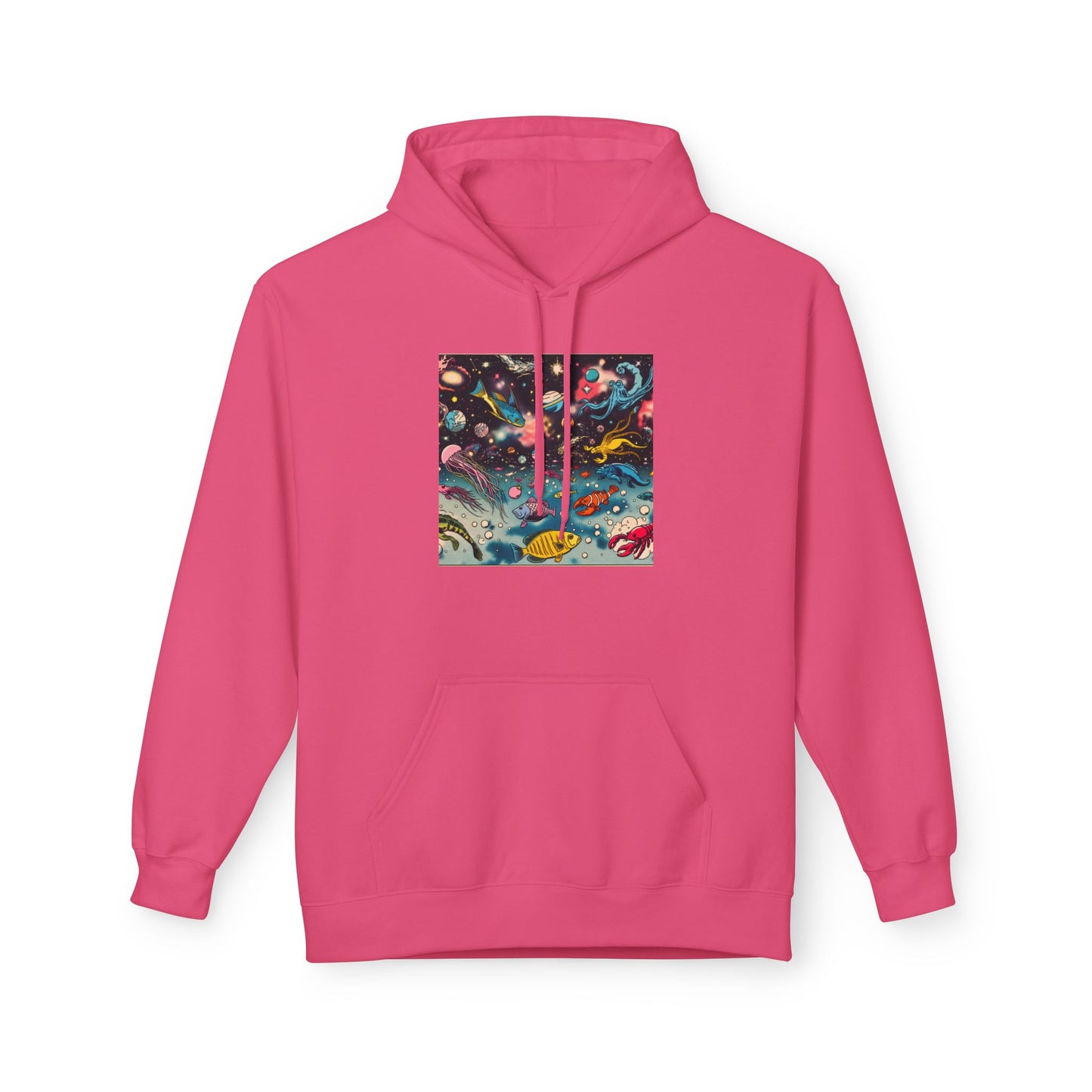 Galactic Dreams Fleece Hoodie, Soft Hoodie for Stargazers, Cozy Universe Apparel, Perfect for Astronomy Lovers, Gift for Space Enthusiasts