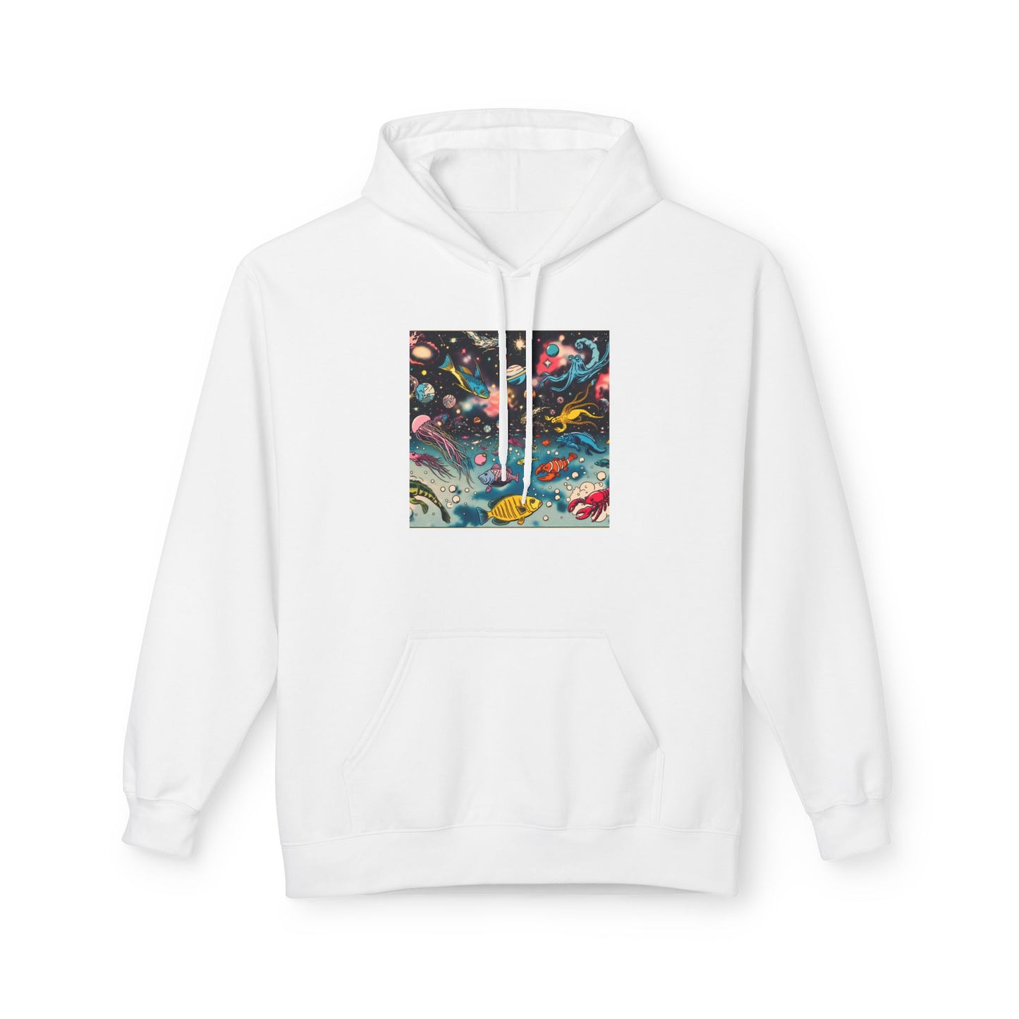 Galactic Dreams Fleece Hoodie, Soft Hoodie for Stargazers, Cozy Universe Apparel, Perfect for Astronomy Lovers, Gift for Space Enthusiasts