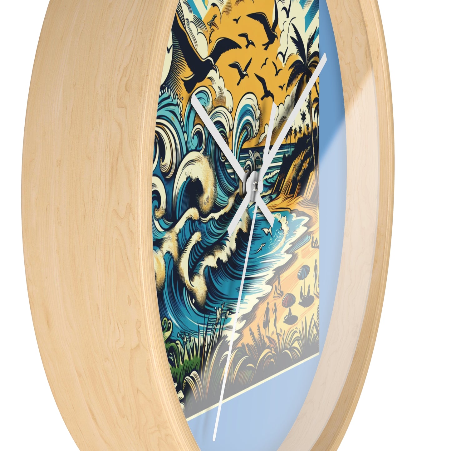TIDEHARE Tropical Beach Wall Clock