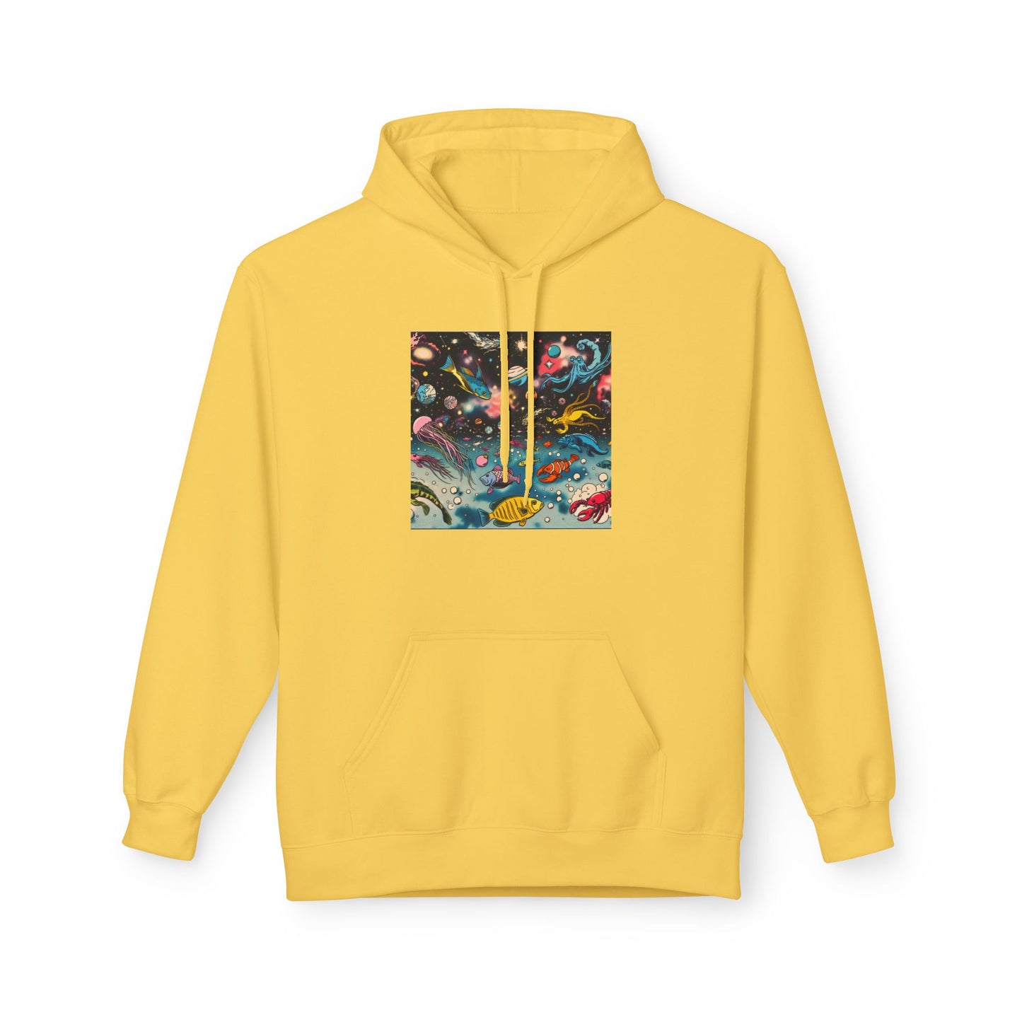 Galactic Dreams Fleece Hoodie, Soft Hoodie for Stargazers, Cozy Universe Apparel, Perfect for Astronomy Lovers, Gift for Space Enthusiasts