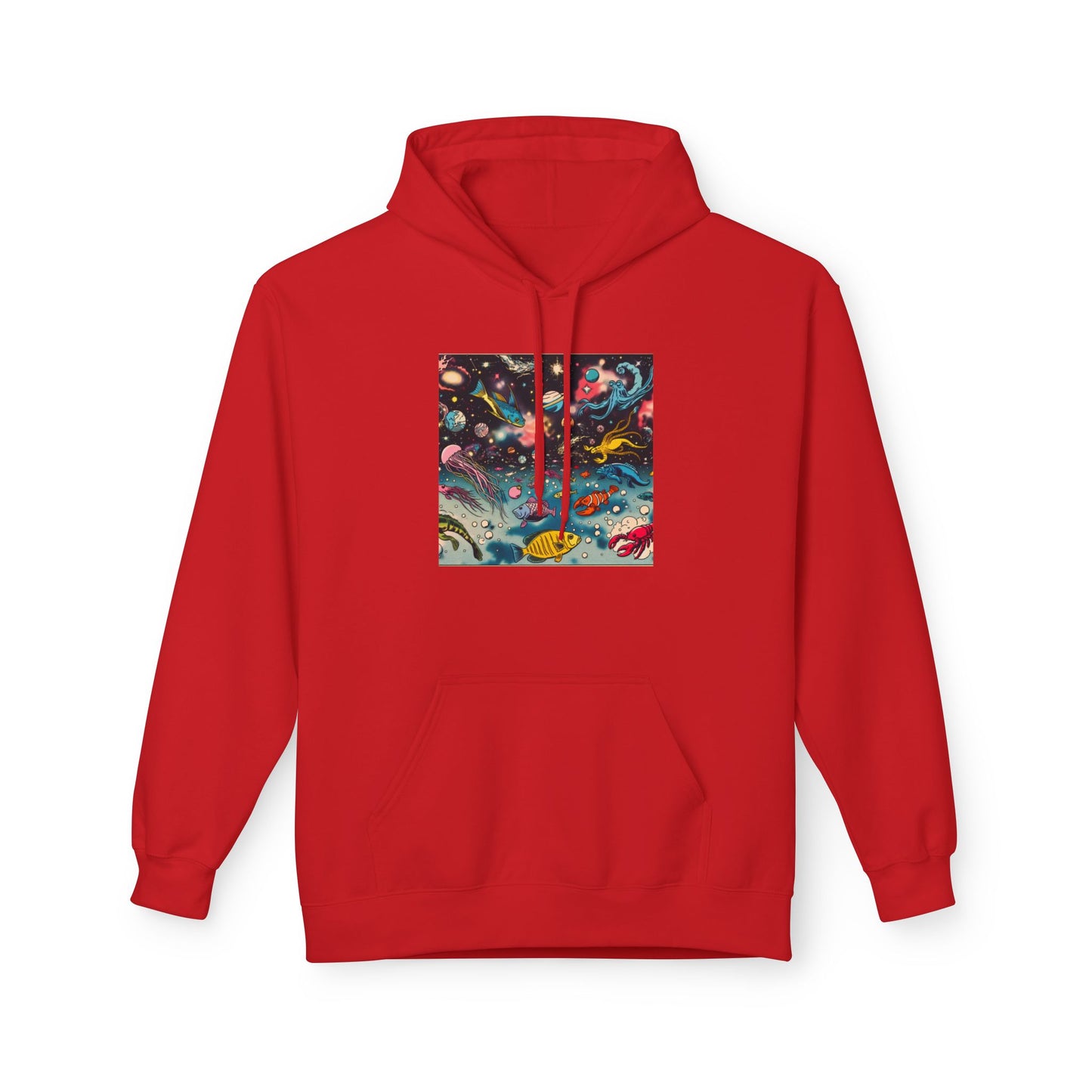 Galactic Dreams Fleece Hoodie, Soft Hoodie for Stargazers, Cozy Universe Apparel, Perfect for Astronomy Lovers, Gift for Space Enthusiasts