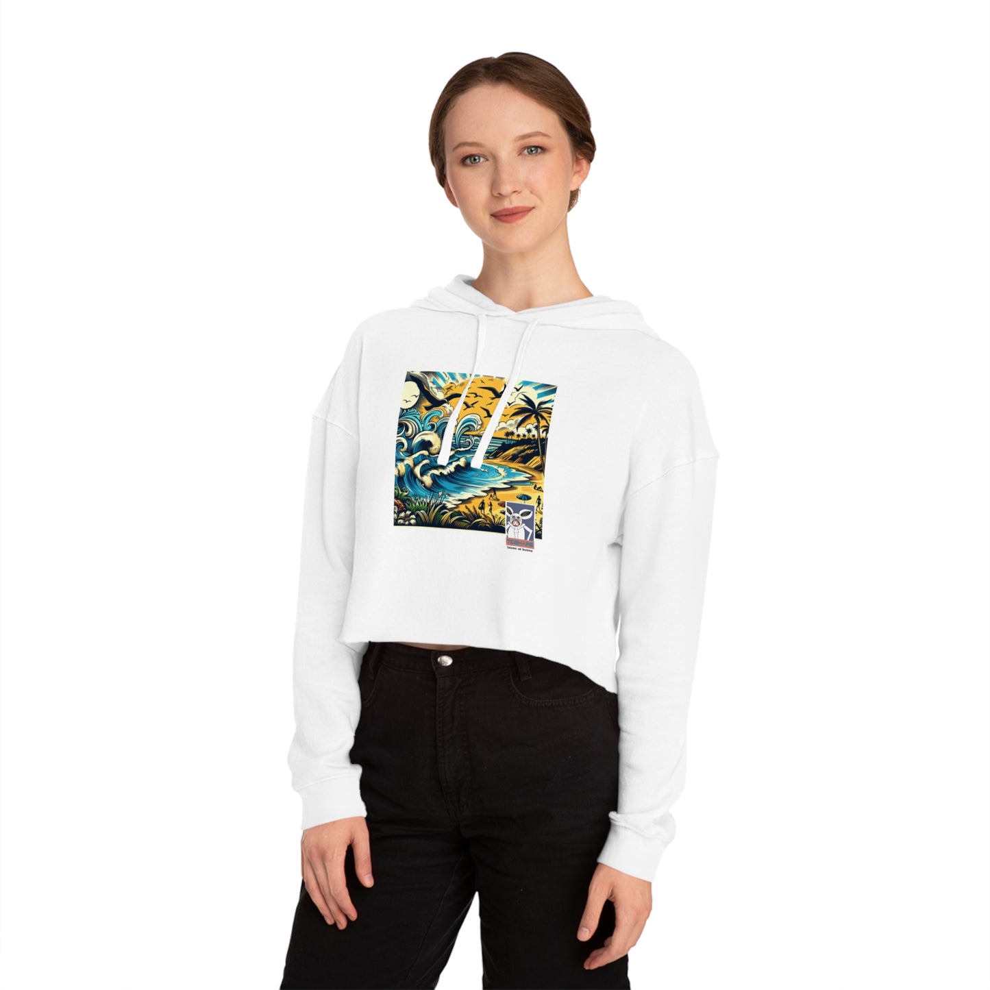 Tidehare The Wave - Women’s Cropped Hooded Sweatshirt