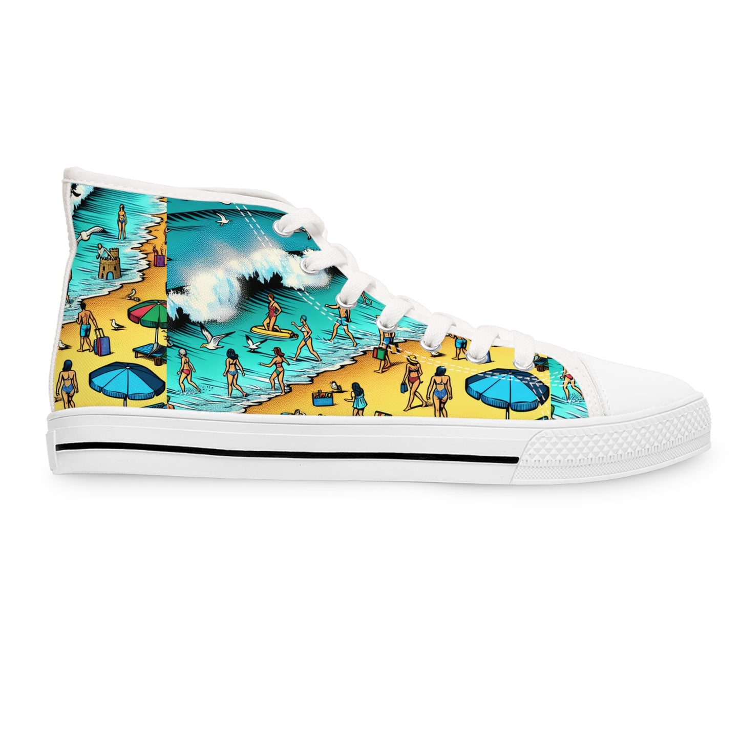 Vibrant Women's High Top Sneakers Sea Enchantress