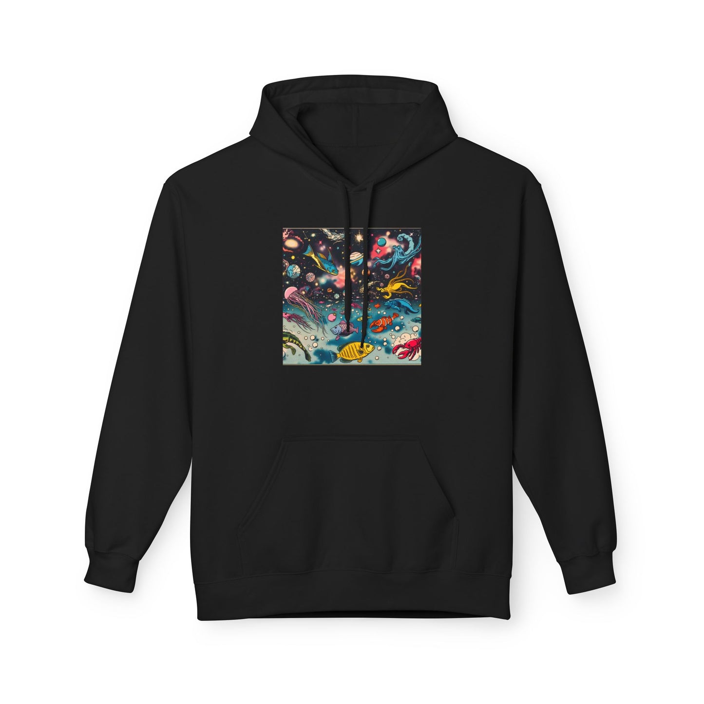 Galactic Dreams Fleece Hoodie, Soft Hoodie for Stargazers, Cozy Universe Apparel, Perfect for Astronomy Lovers, Gift for Space Enthusiasts