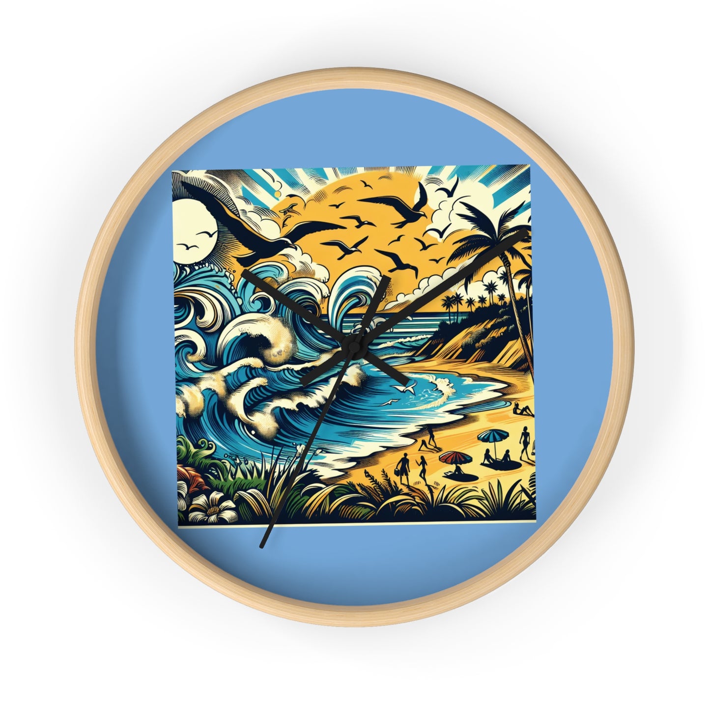 TIDEHARE Tropical Beach Wall Clock