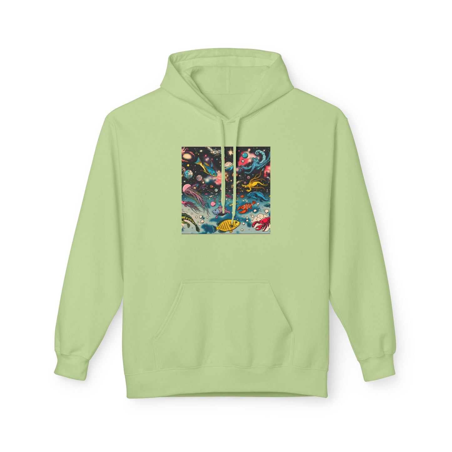 Galactic Dreams Fleece Hoodie, Soft Hoodie for Stargazers, Cozy Universe Apparel, Perfect for Astronomy Lovers, Gift for Space Enthusiasts