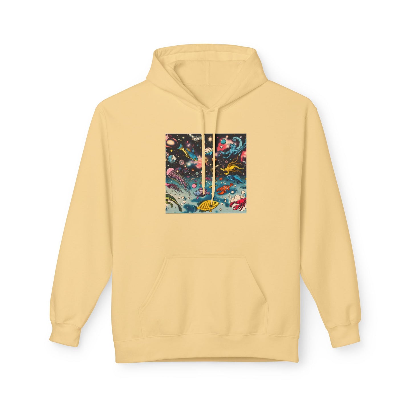 Galactic Dreams Fleece Hoodie, Soft Hoodie for Stargazers, Cozy Universe Apparel, Perfect for Astronomy Lovers, Gift for Space Enthusiasts