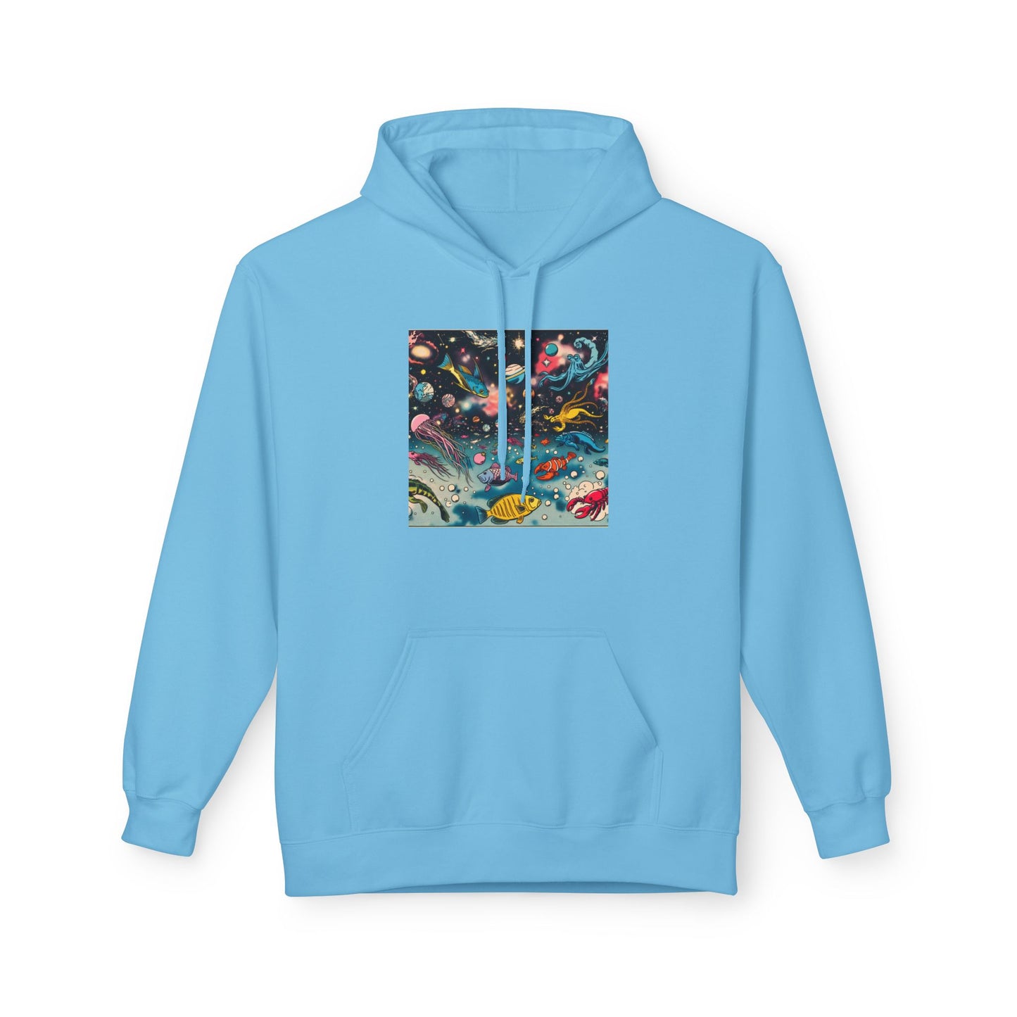 Galactic Dreams Fleece Hoodie, Soft Hoodie for Stargazers, Cozy Universe Apparel, Perfect for Astronomy Lovers, Gift for Space Enthusiasts