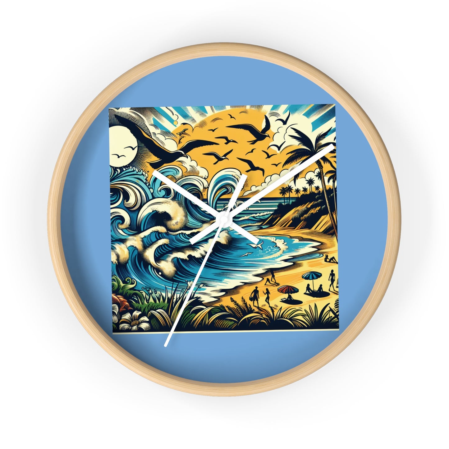TIDEHARE Tropical Beach Wall Clock