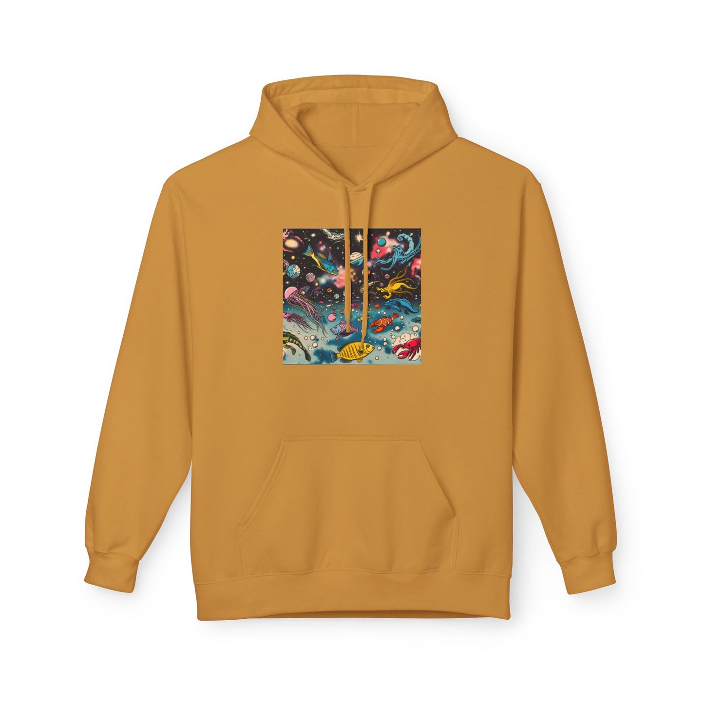 Galactic Dreams Fleece Hoodie, Soft Hoodie for Stargazers, Cozy Universe Apparel, Perfect for Astronomy Lovers, Gift for Space Enthusiasts