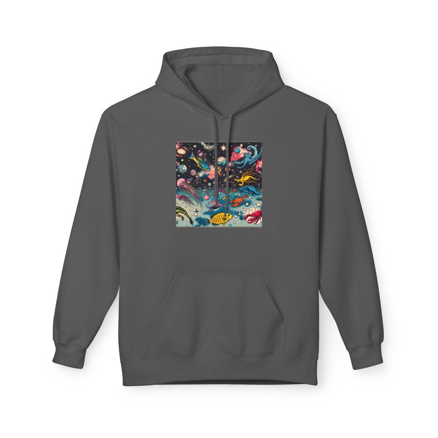 Galactic Dreams Fleece Hoodie, Soft Hoodie for Stargazers, Cozy Universe Apparel, Perfect for Astronomy Lovers, Gift for Space Enthusiasts