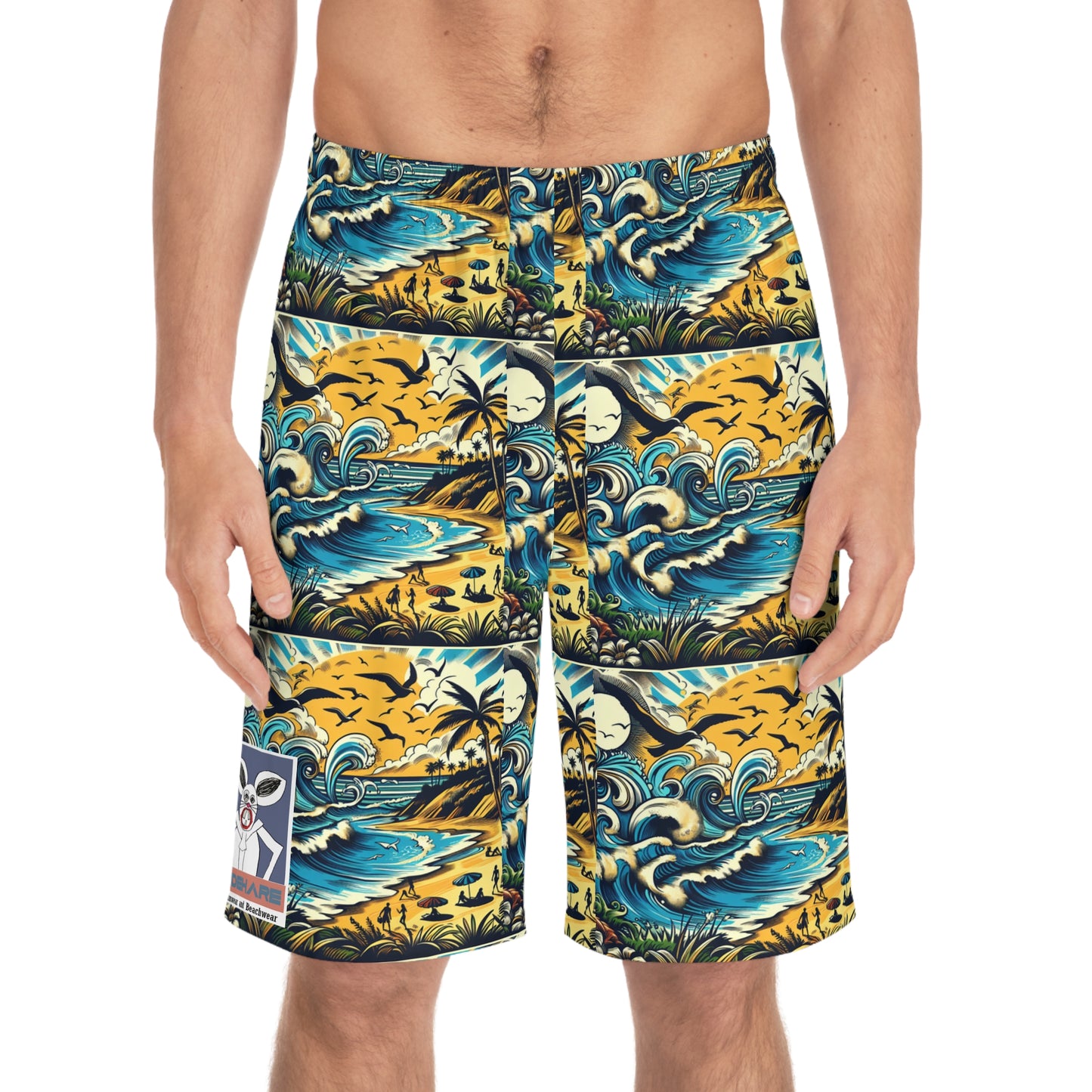 Tidehare The Waves - Men's Board Shorts (Size Large)