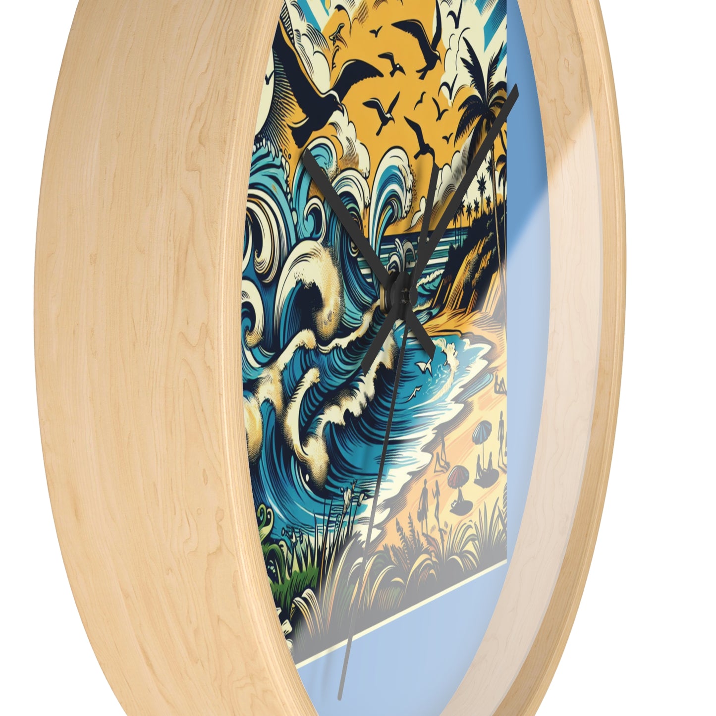 TIDEHARE Tropical Beach Wall Clock