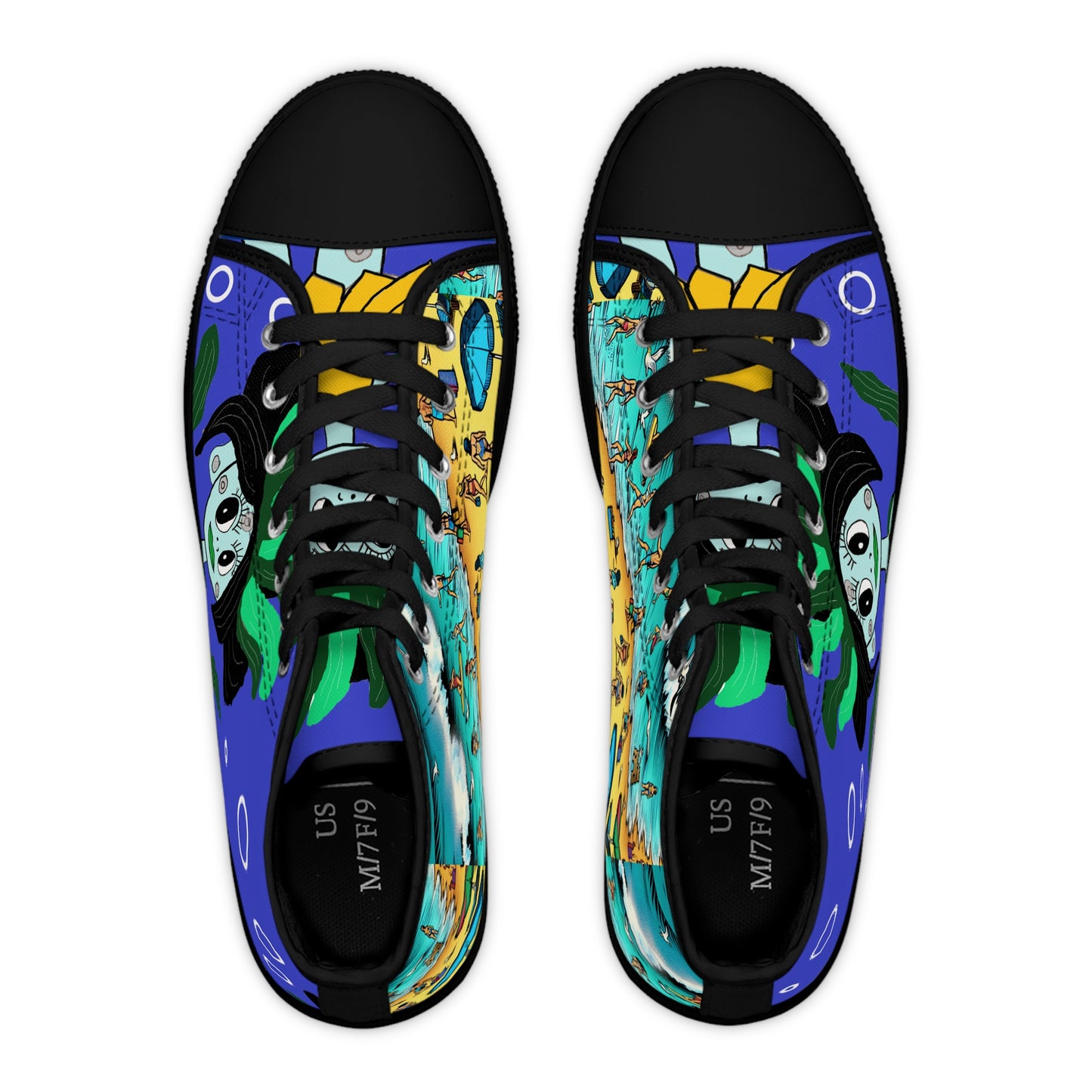 Vibrant Women's High Top Sneakers Sea Enchantress