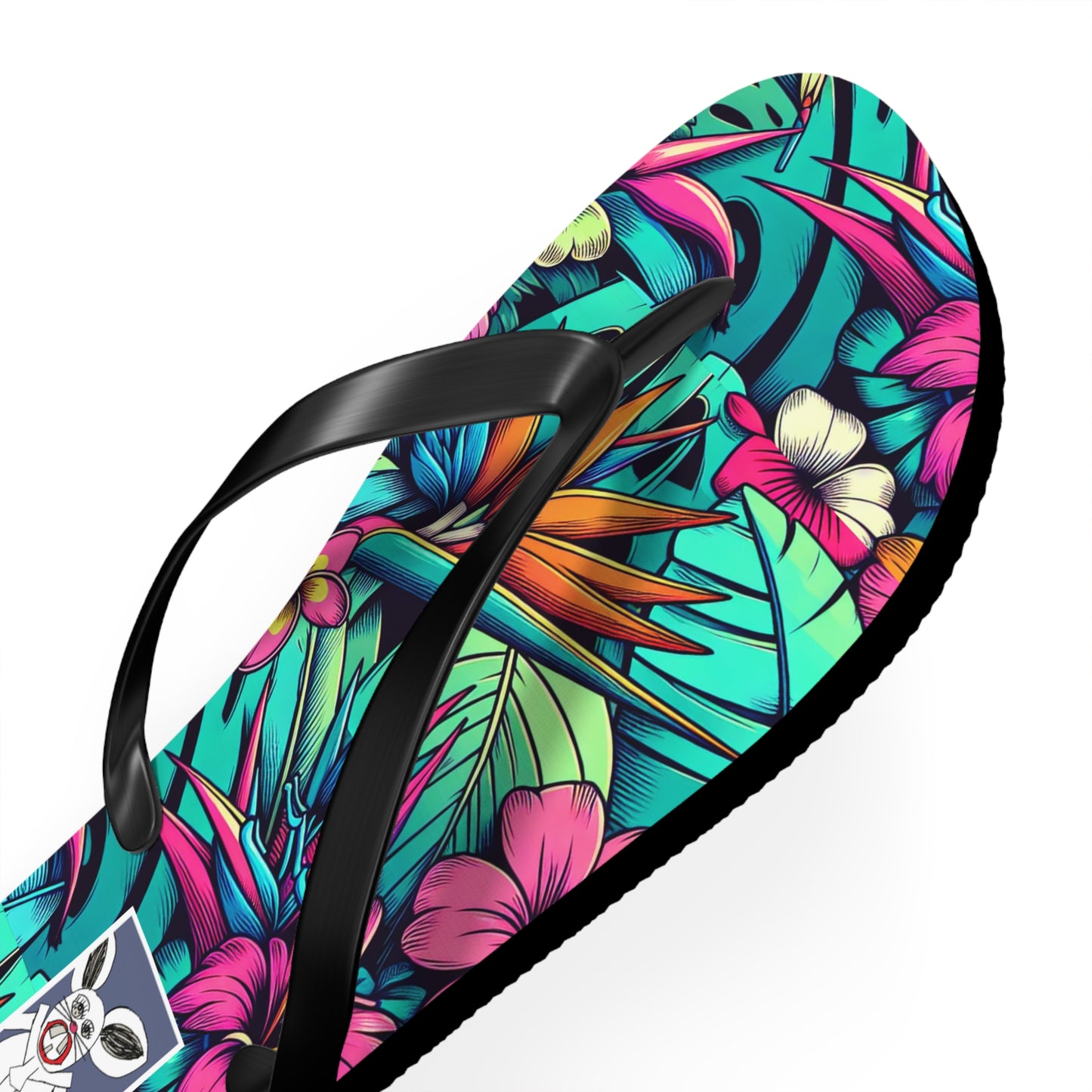 Tidehare Bird of Paradise Flower - Flip Flops (Size Large)