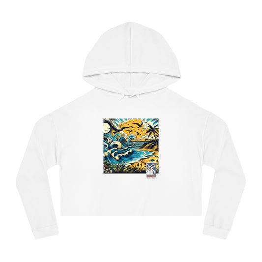 Tidehare The Wave - Women’s Cropped Hooded Sweatshirt