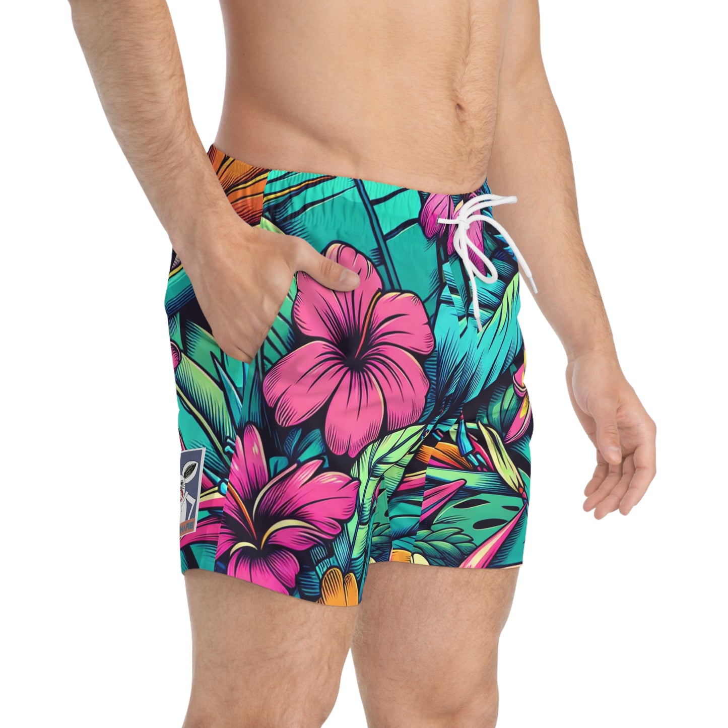 Tidehare Bird of Paradise flower - Swim Trunks (Size Large)